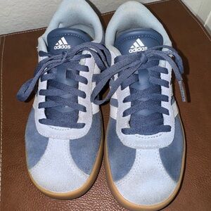 Adidas Kids Navy and White Sneakers
